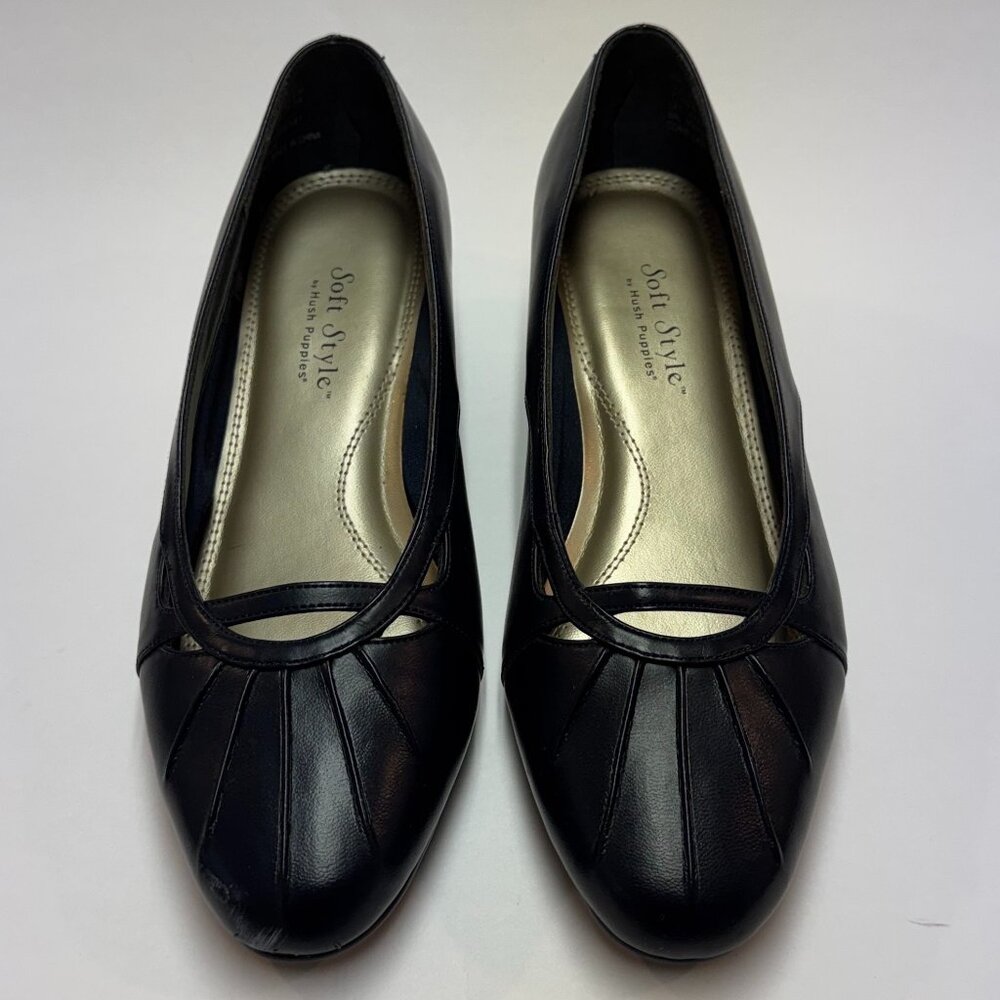 Soft Style by Hush Puppies Women's 7EW Navy Blue Low Heel Dress Shoes